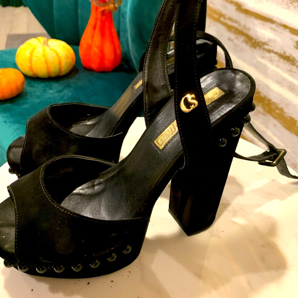 BLACK WEDGE SANDAL 💣❤️